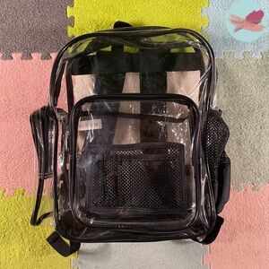 Brand New Heavy Duty Clear Transparent Backpack